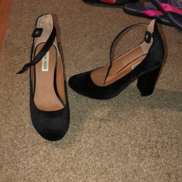 Steve Madden Shoes - Black Velvet Heels Steve Madden Shoes - Black Velvet Heels